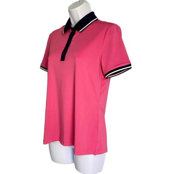 Lillie Green Short Sleeve Pink Polo Shirt Women's Small NEW - Picture 4 of 9